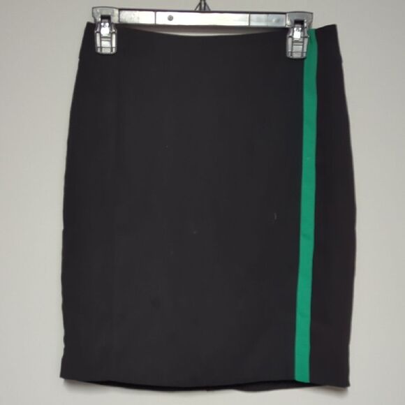 Banana Republic Black and Green Knee-Length Pencil Skirt for Work - Picture 1 of 5